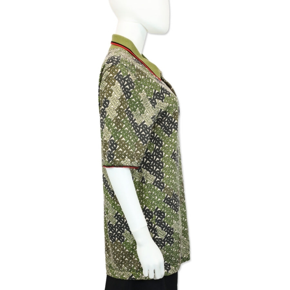Burberry Multicolor Monogram Polo — Olive, Brown, Black - Picture 3 of 6